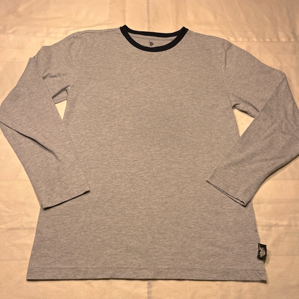 U.S Polo ASSN Sleepwear Shirt Ribbed CrewNeck Long Sleeve Men’s Size Small